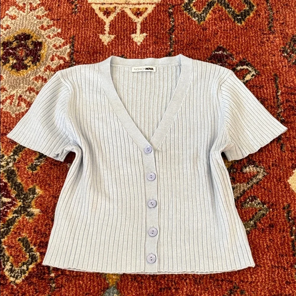 🪡👕NWOT Ribbed Button Down Cardigan Sz XL👕🪡 - Picture 1 of 6
